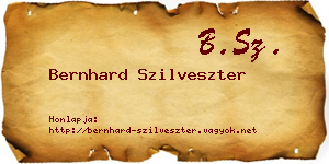 Bernhard Szilveszter névjegykártya